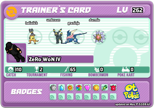 ZeRo WoN IV Card otPokemon.com