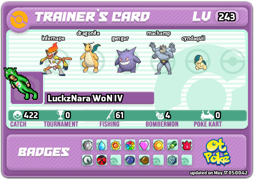 LuckzNara WoN IV Card otPokemon.com