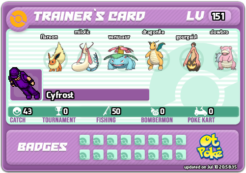 Cyfrost Card otPokemon.com