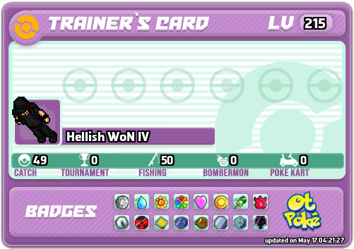 Hellish WoN IV Card otPokemon.com