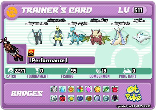 I Performance I Card otPokemon.com