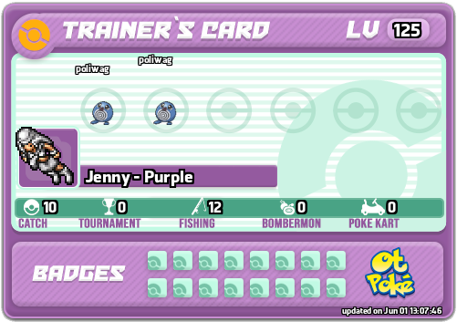 Jenny - Purple Card otPokemon.com