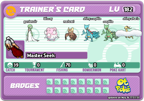 Master Seek Card otPokemon.com