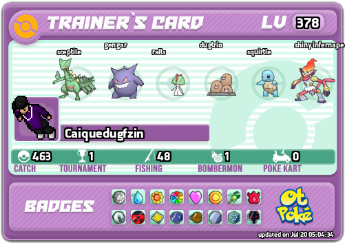 Caiquedugfzin Card otPokemon.com