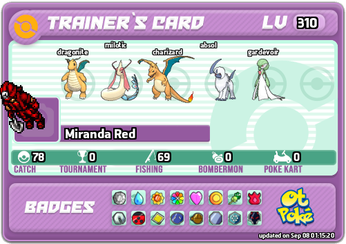 Miranda Red Card otPokemon.com