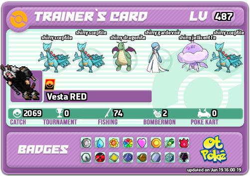 Vesta RED Card otPokemon.com