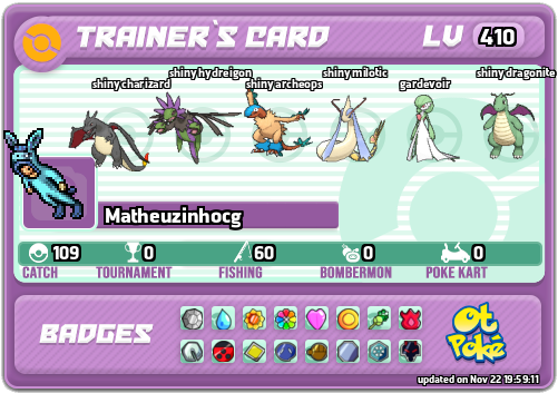 Matheuzinhocg Card otPokemon.com