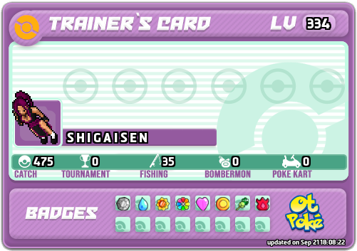 S H I G A I S E N Card otPokemon.com