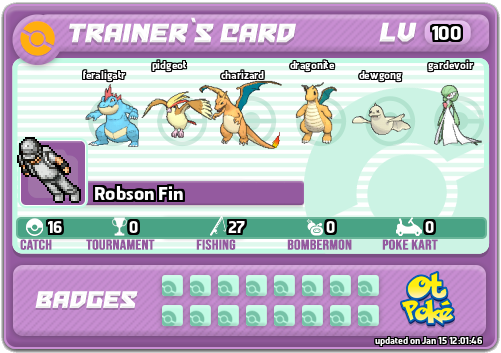 Robson Fin Card otPokemon.com