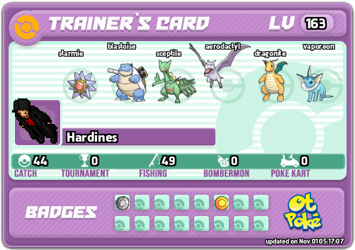 Hardines Card otPokemon.com