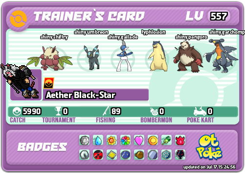 Aether Black-Star Card otPokemon.com