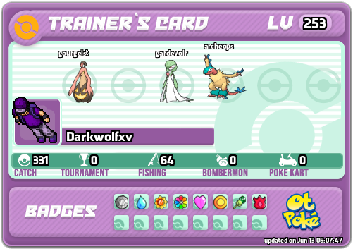 Darkwolfxv Card otPokemon.com
