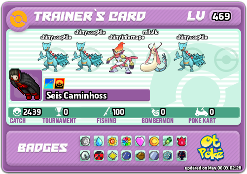 Seis Caminhoss Card otPokemon.com