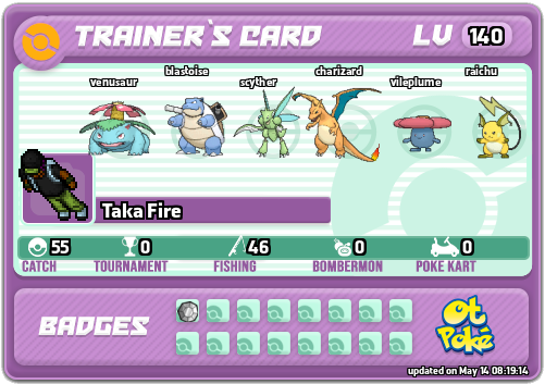 Taka Fire Card otPokemon.com