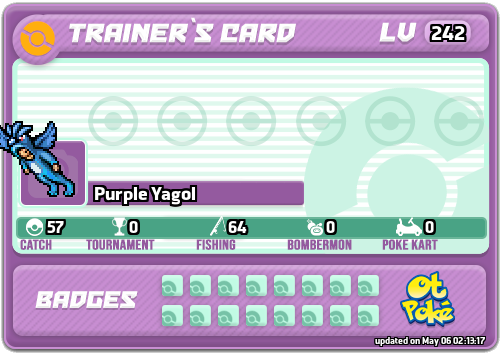 Purple Yagol Card otPokemon.com
