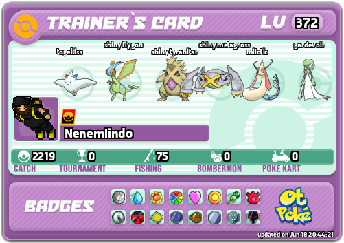 Nenemlindo Card otPokemon.com