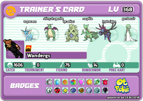 Wandergs Card otPokemon.com