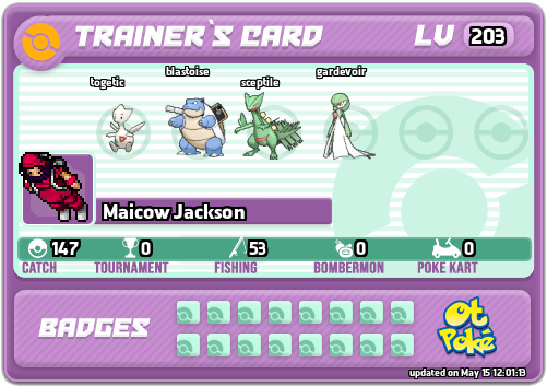 Maicow Jackson Card otPokemon.com