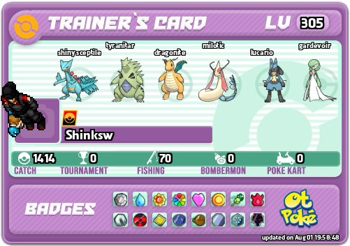 Shinksw Card otPokemon.com