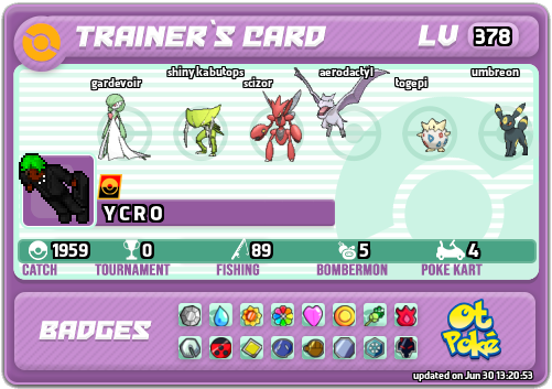 Y C R O Card otPokemon.com