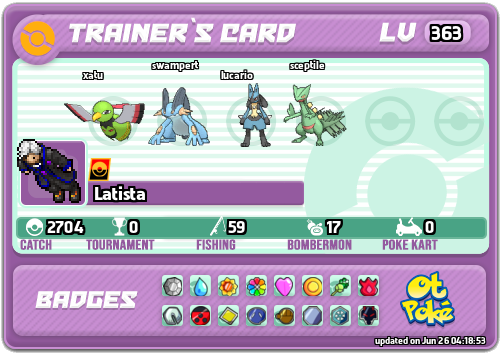 Latista Card otPokemon.com
