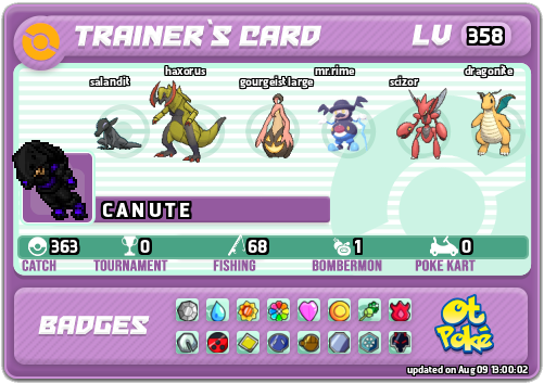 C A N U T E Card otPokemon.com