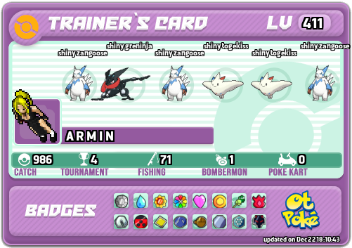 A R M I N Card otPokemon.com