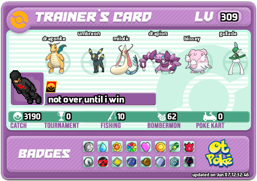 not over until i win Card otPokemon.com