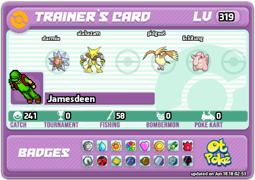 Jamesdeen Card otPokemon.com
