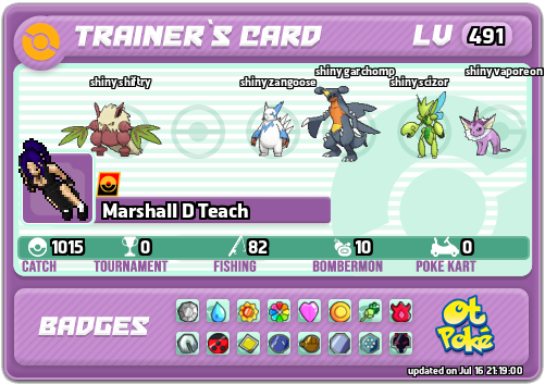 MarshaII D Teach Card otPokemon.com