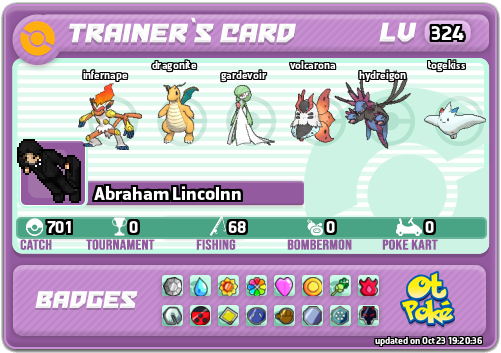 Abraham Lincolnn Card otPokemon.com