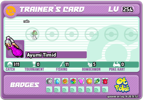 Ayumi Timid Card otPokemon.com