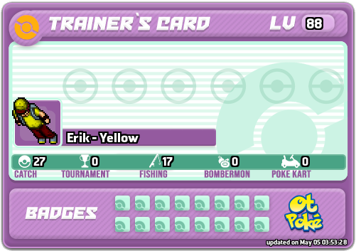 Erik - Yellow Card otPokemon.com