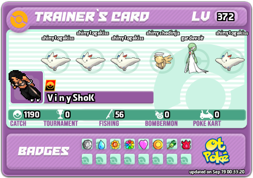 V i n y ShoK Card otPokemon.com