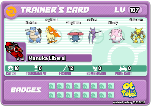 Manuka Liberal Card otPokemon.com