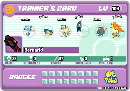 Bernarid Card otPokemon.com