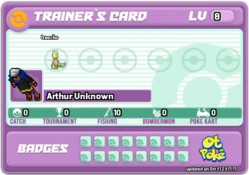 Arthur Unknown Card otPokemon.com