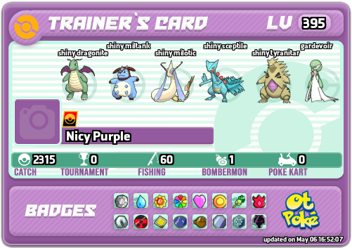 Nicy Purple Card otPokemon.com
