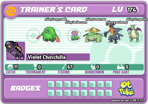 Violet Chinchilla Card otPokemon.com