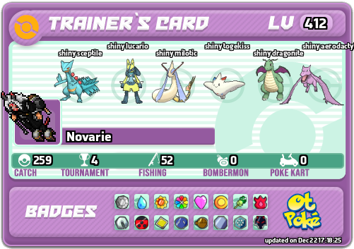 Novarie Card otPokemon.com