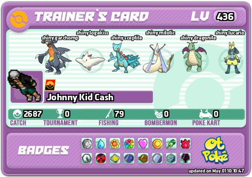 Johnny Kid Cash Card otPokemon.com