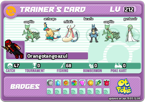 Orangotangoazul Card otPokemon.com