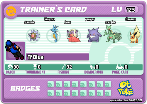 Tf Blue Card otPokemon.com