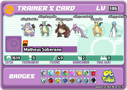 Matheus Soberano Card otPokemon.com