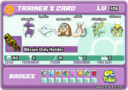 Bitcoin Only Holder Card otPokemon.com