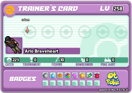 Arlo Braveheart Card otPokemon.com