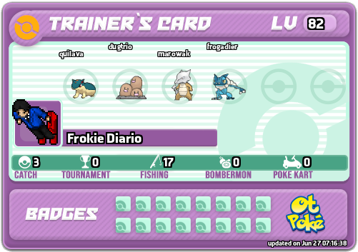 Frokie Diario Card otPokemon.com