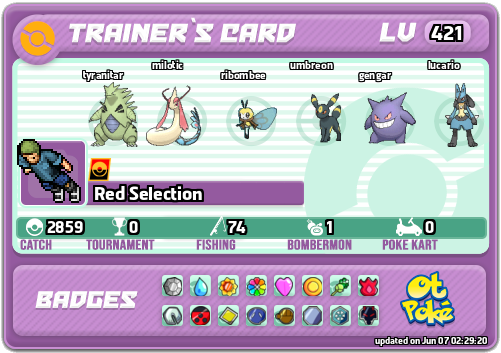 Red Selection Card otPokemon.com