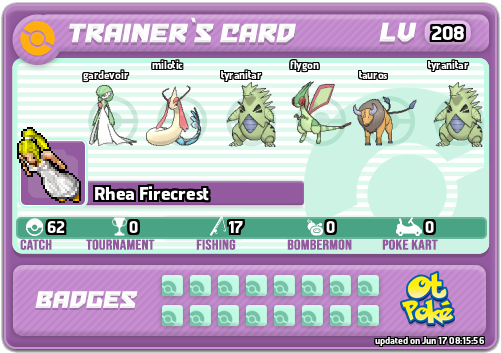 Rhea Firecrest Card otPokemon.com