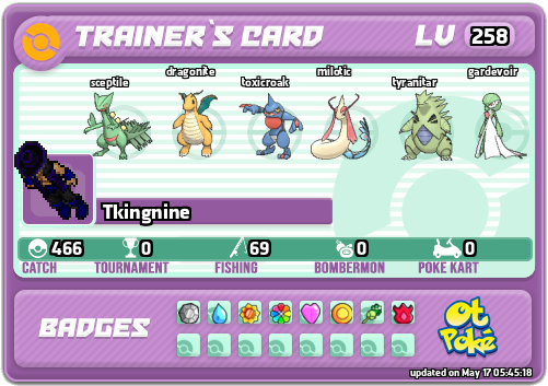Tkingnine Card otPokemon.com